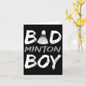 Badminton Boy - Liebe Badminton Bad Minton Boy Men Karte (Gelbe Blume)