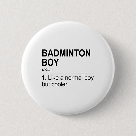 Badminton Boy Noun Definition Shuttle Badminton Pl Button (Vorderseite)