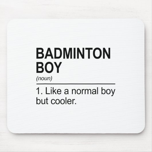 Badminton Boy Noun Definition Shuttle Badminton Pl Mousepad (Vorne)