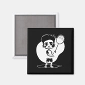 Badminton Boy Racket Sports Shuttle Magnet (Vorderseite/Rückseite)