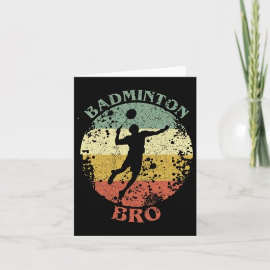 Badminton Bro Not Vintag Badminton Brother Karte (Vorderseite)