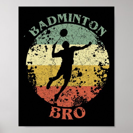 Badminton Bro Not Vintag Badminton Brother Poster (Vorne)