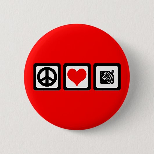 Badminton Button (Vorderseite)