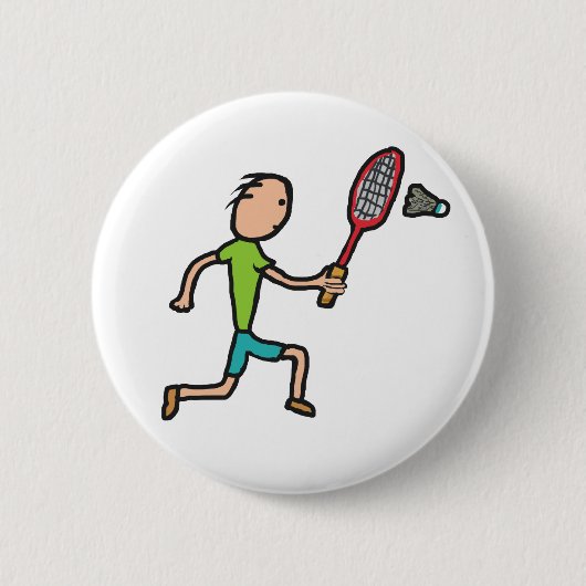 Badminton Button (Vorderseite)