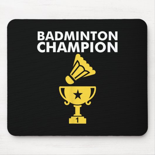 Badminton Champion Birdie Apparel Mousepad (Vorne)