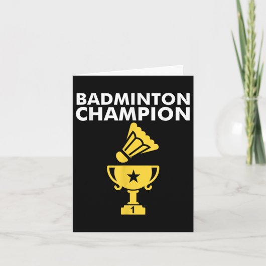 Badminton Champion Birdie Karte (Vorderseite)