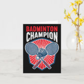Badminton Champion Funny Badminton Karte (Gelbe Blume)