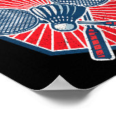 Badminton Champion Funny Badminton  Poster (Ecke)