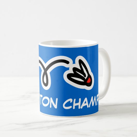 Badminton-Champion für Tasse (VorderseiteRechts)