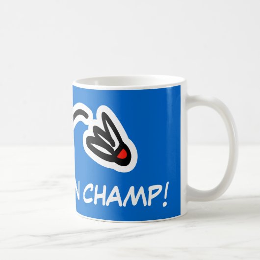 Badminton-Champion für Tasse (Rechts)