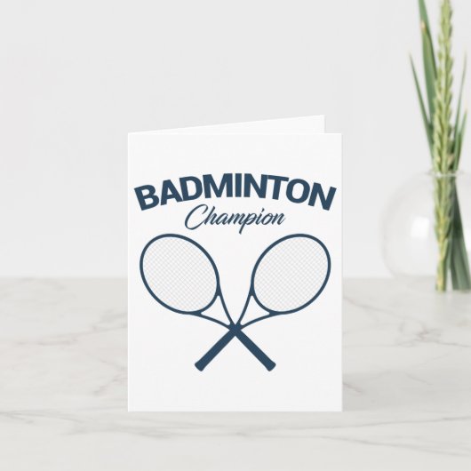 Badminton Champion I Racket I Shuttle I Badminton Karte (Vorderseite)