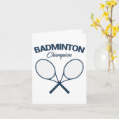Badminton Champion I Racket I Shuttle I Badminton Karte (Gelbe Blume)