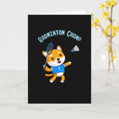 Badminton Champion Niedlich Hunde Sport Karte (Gelbe Blume)