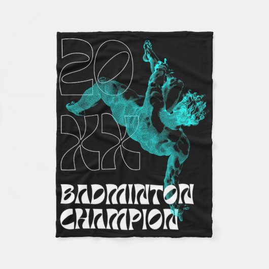 Badminton Champion Racket Shuttle Turnier Winne Fleecedecke (Vorderseite)