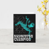 Badminton Champion Racket Shuttle Turnier Winne Karte (Gelbe Blume)