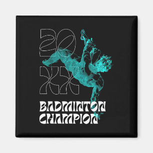 Badminton Champion Racket Shuttle Turnier Winne Magnet