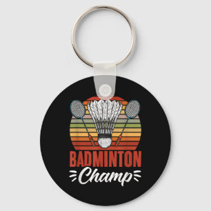 Badminton-Champion-Schläger Shuttlecock Vintage-Ba Schlüsselanhänger
