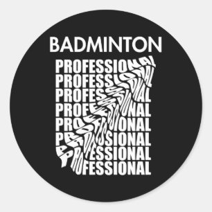 Badminton Champion Shuttle Racket Smash Turnier Runder Aufkleber