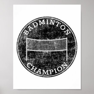 Badminton Champion Wettkampfarena Hinterhof Spo Poster