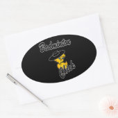 Badminton Chick #4 Ovaler Aufkleber (Umschlag)