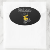 Badminton Chick #4 Ovaler Aufkleber (Tasche)
