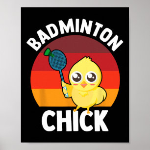 Badminton Chick Badminton Player Shuttle Sports Sm Poster