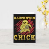 Badminton Chick Karte (Gelbe Blume)