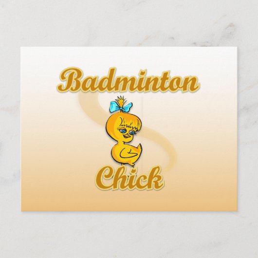 Badminton Chick Postkarte (Vorderseite)