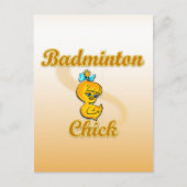 Badminton Chick Postkarte (Vorderseite)