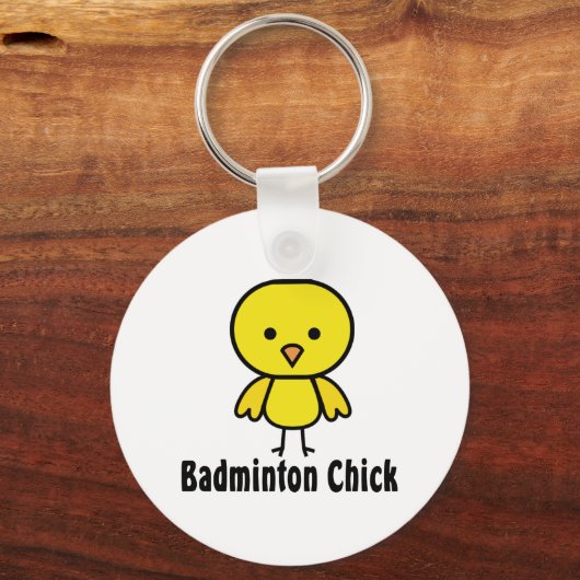 Badminton Chick Schlüsselanhänger (Vorderseite)
