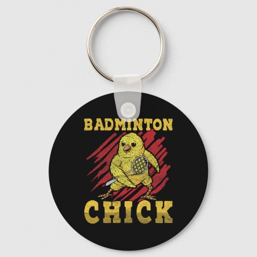 Badminton Chick Schlüsselanhänger (Vorderseite)