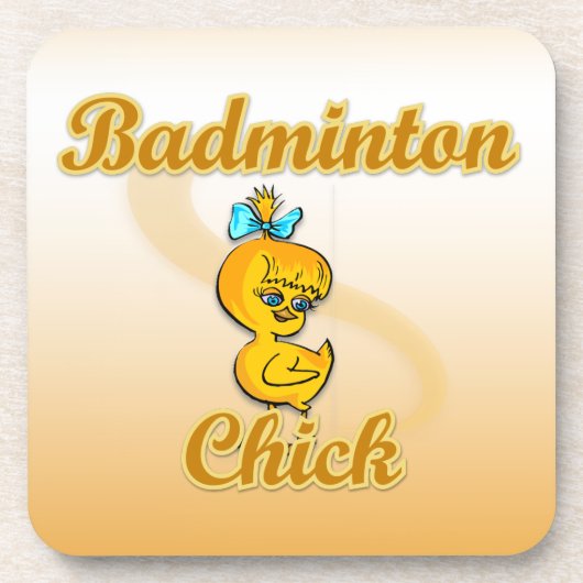 Badminton Chick Untersetzer (Vorderseite)