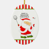 Badminton Christmas Collectible Keramik Ornament (Vorne)