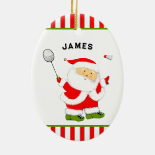 Badminton Christmas Collectible Keramik Ornament