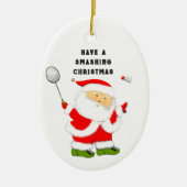 Badminton Christmas Collectible Keramik Ornament (Vorne)