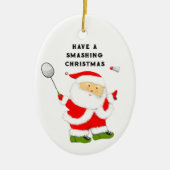 Badminton Christmas Collectible Keramik Ornament (Vorne)