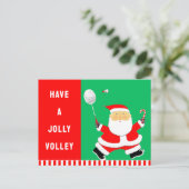 Badminton Christmas Feiertagspostkarte (Stehend Vorderseite)