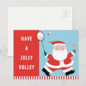Badminton Christmas Feiertagspostkarte (Vorne/Hinten)