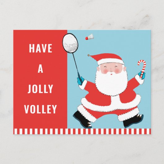 Badminton Christmas Feiertagspostkarte (Vorderseite)