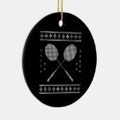 Badminton Christmas Keramik Ornament (Rechts)