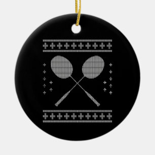 Badminton Christmas Keramik Ornament