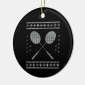 Badminton Christmas Keramik Ornament (Links)