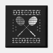 Badminton Christmas Magnet (Vorne)