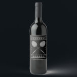 Badminton Christmas Weinetikett<br><div class="desc">Ugly Christmas badminton design for a badminton player.</div>