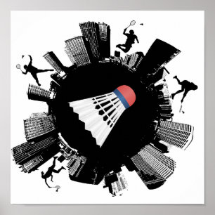 Badminton City Poster