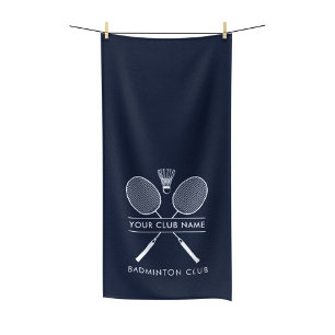 Badminton Club Namen Rackets Icon Navy Blau hinzuf Badehandtuch