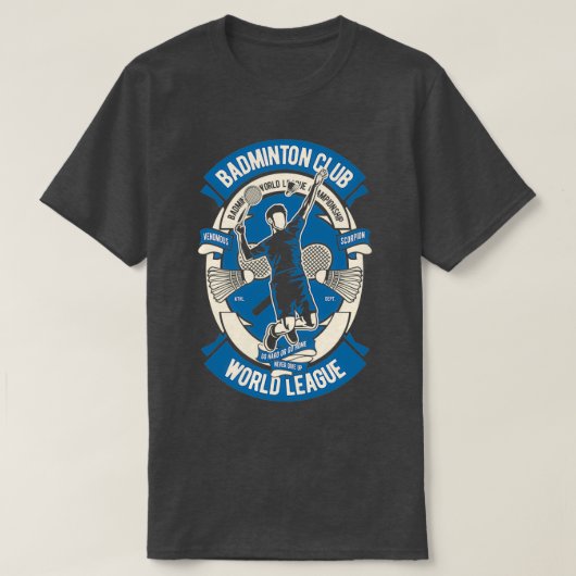 Badminton Club Vintag Design T T-Shirt (Design vorne)