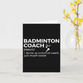 Badminton Coach Definition Funny Badminton Karte (Gelbe Blume)
