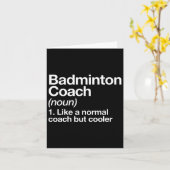 Badminton Coach Definition Sportbegeisterter Train Karte (Gelbe Blume)