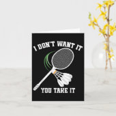 Badminton Coach No Cry Shuttle Badminton Player Karte (Gelbe Blume)